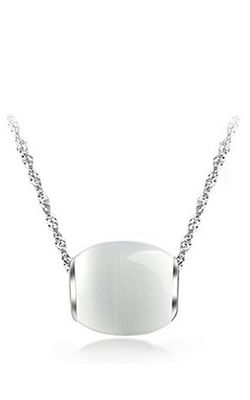 SS11055 S925 sterling silver opal necklace